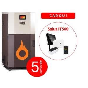 Cazan peleti KEPO 35 Kw Curatare Automata + CADOU Termostat Ambient Salus IT500 curatare automata a arzatorului