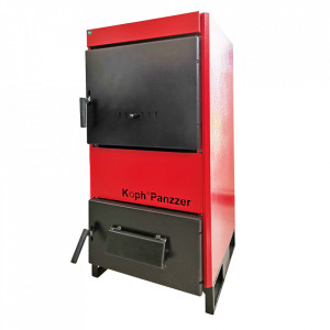 Centrala/Cazan lemne si carbuni KOPH Panzzer 37 kW/45 kW cu regulator de tiraj inclus, Ø 160 mm, volum manta apa 80 litri - Img 2