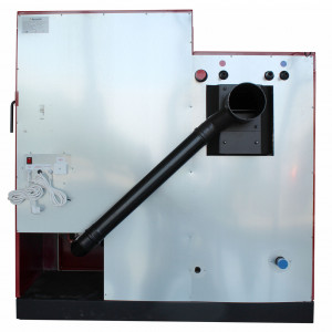 Centrala Fornello Eco Energy mixt 45 KW pe lemne si peleti, echipata cu 2 camere de ardere, automatizare, afisaj digital, arzator fonta, curatare mecania a drumurilor de fum, buncar peleti integrat 105 kg - Img 4