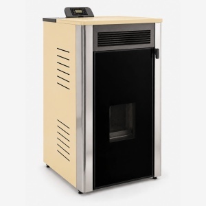 Termoșemineu Peleti Fornello Primo Truva 25 kW Ivory - Img 7