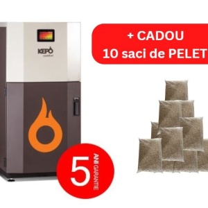 Cazan peleti KEPO 25 KW Curatare Automata + CADOU: 10 saci de peleti!