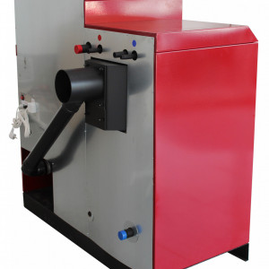 Centrala Fornello Eco Energy mixt 35 KW pe lemne si peleti, echipata cu 2 camere de ardere, automatizare, afisaj digital, arzator fonta, curatare mecania a drumurilor de fum, buncar peleti integrat 90 kg - Img 2