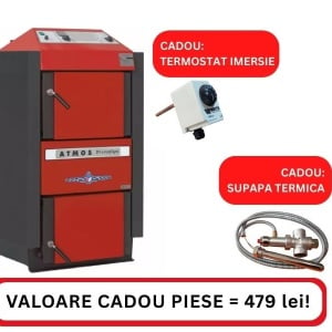 Centrală (Cazan) pe Lemne cu Gazeificare ATMOS DC30SX - 30 Kw +