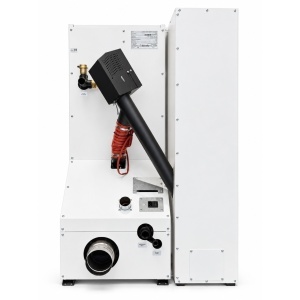 Centrala termica compacta pe peleti Fornello Rossi Camino Compact Big Hopper 35 kw, pompa de circulatie, vas expansiune, tiraj fortat, curatare manuala a arzatorului si a drumurilor de fum, Ecodesign, A+, cu rezervor 140 kg - Img 2