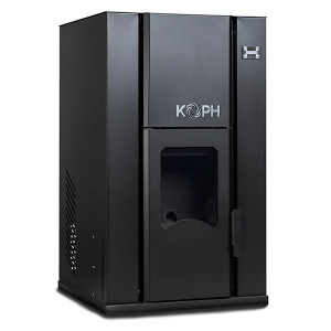 Pachet centrala peleti KOPH PM 35 KW, 230 mp, buncar peleti 80 kg, diametru cos fum ⌀100 mm, pompa recirculare si vas expansiune incorporate, Negru - Img 6