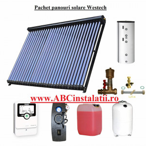Pachet panou solar Westech WTB 24 Milimetri cu 30 tuburi vidate si boiler 200 litri 5-6 persoane
