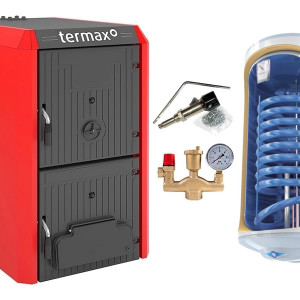 Centrala/Cazan fonta Termax Bio 25 kW, biomasa, Ø 147 mm, volum apa 39 litri, Regulator de tiraj inclus - Img 5