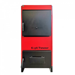 Centrala/Cazan pe lemn/carbuni KOPH Panzzer 52 kW/60 kW cu regulator de tiraj inclus, Ø 160 mm, volum manta apa 100 litri