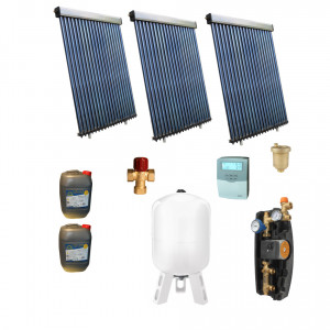 Pachet Panou solar Panosol cu 120 Tuburi Vidate 20 PERSOANE - FARA BOILER cu Automatizare Solara WiFi