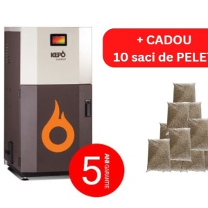 Cazan peleti KEPO 35 Kw Curatare Automata + CADOU: 10 saci de peleti!