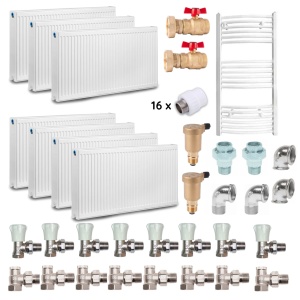 Pachet centrala mixta lemn/pelet Termax Combo 35 kW, volum manta apa 122 litri, Calorifere, Boiler termoelectric apa calda menajera, Accesorii Montaj - Img 2