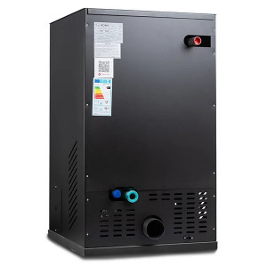 Pachet centrala peleti KOPH PM 35 KW, 230 mp, buncar peleti 80 kg, diametru cos fum ⌀100 mm, pompa recirculare si vas expansiune incorporate, Negru - Img 8