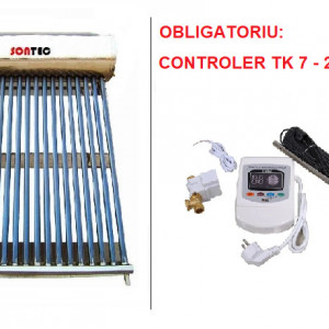 Panou solar nepresurizat compact Sontec SP-470-58/1800-100/12-R cu 12 tuburi vidate si boiler de 100 litri
