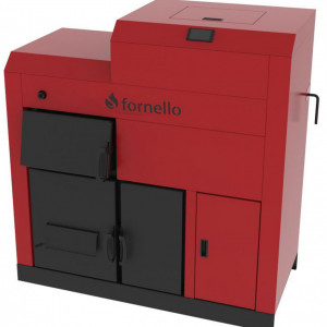 Centrala Fornello Eco Energy mixt 25 KW pe lemne si peleti, echipata cu 2 camere de ardere, automatizare, afisaj digital, arzator fonta, curatare mecania a drumurilor de fum, buncar peleti integrat 90 kg - Img 3