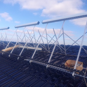 Suport Înclinare Aluminiu 45° de Grade pentru Panouri Solare cu 30 Tuburi Vidate