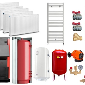 Pachet Centrala/Cazan pe combustibil solid Termax 35 kW, Puffer 1000 litri, Radiatoare Otel, Boiler Termoelectric 100 litri, Vas Expansiune, Pompa Recirculare si Fitinguri Montaj - Img 7