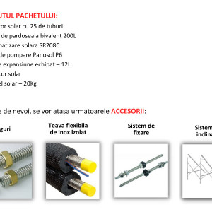 Kit pachet Panou solar Panosol Confort 4 Persoane Bivalent cu Automatizare Solara WiFi (C.204) - Img 2