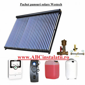 Pachet panou solar Westech cu 20 tuburi vidate HY cu oglinda CPC - FARA BOILER