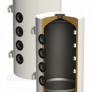 Puffer (rezervor de acumulare) pentru pompe de caldura Sunsystem PSM 100 litri