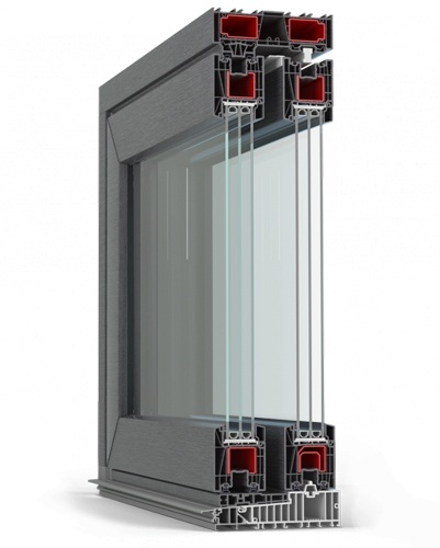 Infisso scorrevole alzante, 2000 x 2000 SALAMANDER EVOLUTION DRIVE, COLOR O BICOLORE