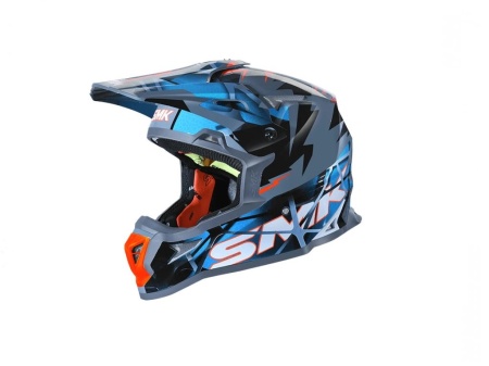 Casca enduro SMK ALLTERRA FULMINE, albastru-gri,marimea S