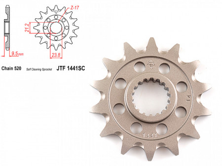 Pinion transmisie fata 520/14T, JTF1441SC