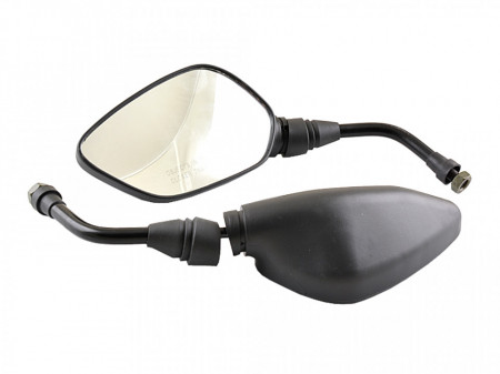 Piese Moto Set oglinzi romb negre,M8-M10
