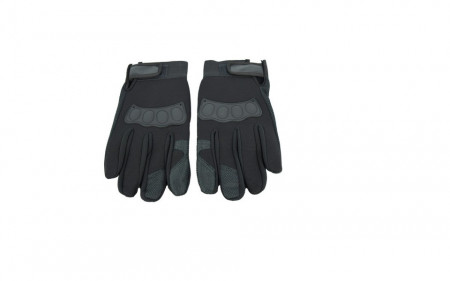 Set manusi moto negre material textil