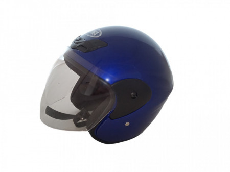 Casca moto open face albastru lucios Awina TN8661, marimea XL
