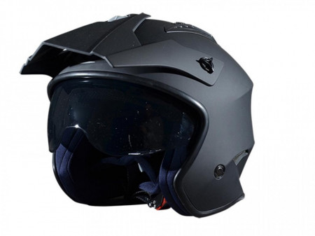Casca moto open face negru mat TRENDY T-001, marimea M