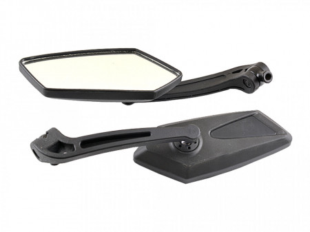 Piese Moto Set oglinzi romb negre, M8-M10