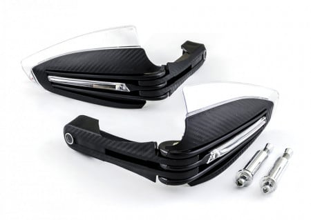 Set protectii maini cu lampa pozitie si semnalizare incorporata-culoare negru/carbon