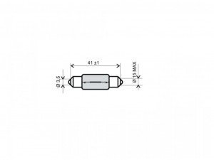 Bec far moto sofit, 12V 15W, RMS
