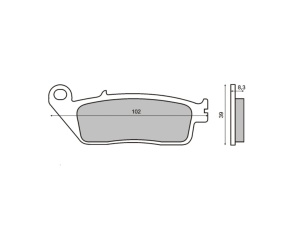 Set placute frana 102x39x8.3, RMS
