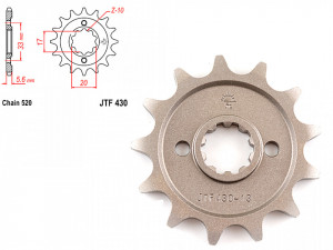 Pinion transmisie fata 520/13T, JTF430