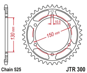 Pinion transmisie spate JT Sprockets JTR300, 46 dinti