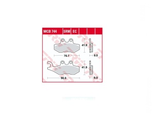 Piese Moto Set placute frana MCB744EC, TRW