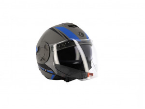 Cască scuter TRENDY T-406, Gri-Albastru Mat, Mărimea L
