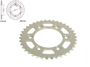 Pinion transmisie spate 520/38T, JT Sprockets