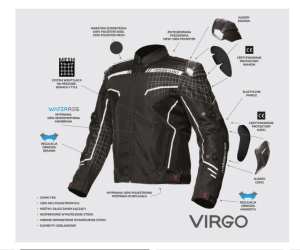 Echipamente Moto Jacheta touring VIRGO CE Adrenaline A0263/20/10/L