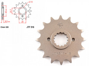 Pinion transmisie fata 520/16T, JTF516