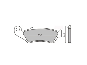 Set placute frana 94.3x34.1x7.5, RMS