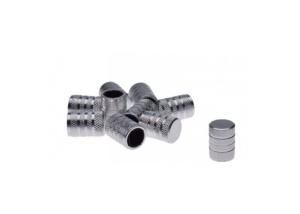 Set 10 capace metalice ventil roata, argintii