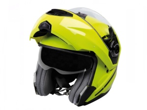Casca moto flip-up, Galben Lampa, Mărimea S