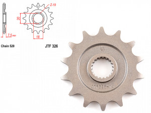 Pinion transmisie fata 520/14T, JTF326