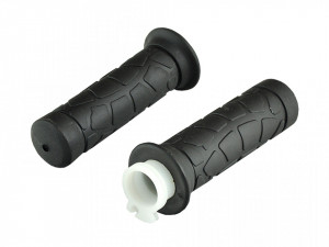 Set mansoane ghidon moto-cauciuc, negre