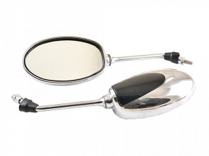 Set oglinzi negru-crom M8