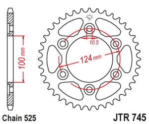 Pinion transmisie spate JT Sprockets JTR745, 37 dinti