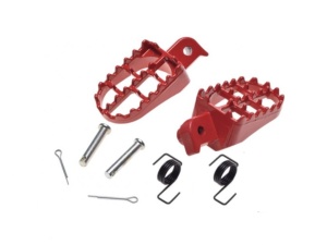 Set suport picioare enduro, Pitbike, Honda CRF50, rosu