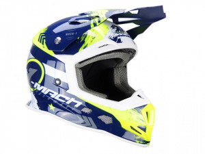 Casca enduro TRENDY 20 T-902 albastru-galben neon, marimea XL